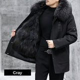 Men's Warm Plush Windproof Hooded Jacket