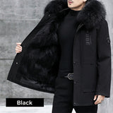 Men's Warm Plush Windproof Hooded Jacket