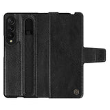 NEW!!Suitable for Samsung Z Fold3 Folding Screen Phone Flip High-end Leather Case With Pen Slot Mobile Phone Case