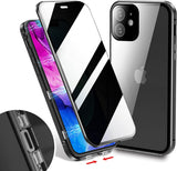 iPhone Metal Frame Double Sided Protective Glass Magnetic Case