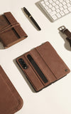 NEW!!Suitable for Samsung Z Fold3 Folding Screen Phone Flip High-end Leather Case With Pen Slot Mobile Phone Case