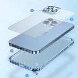 Suitable For iPhone13 Mobile Phone Shell Metal Frame Lens Film Frosted Luban Buckle Protective Case