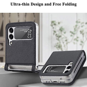 Suitable For Samsung Galaxy ZFlip3 Folding PU Leather Mobile Phone Holster