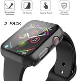 2PCS,Suitable for Apple Watch Protective Shell PC Tempered Membrane Shell Membrane Integrated Protective Cover