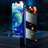 iPhone Metal Frame Double Sided Protective Glass Magnetic Case