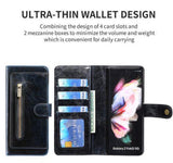 NEW!!Suitable for Samsung Z Fold3 Folding Screen Phone Flip High-end Leather Case With Pen Slot Mobile Phone Case