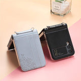 Suitable For Samsung Galaxy ZFlip3 Folding PU Leather Mobile Phone Holster