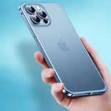 Suitable For iPhone13 Mobile Phone Shell Metal Frame Lens Film Frosted Luban Buckle Protective Case