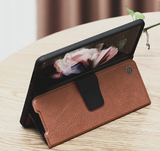 NEW!!Suitable for Samsung Z Fold3 Folding Screen Phone Flip High-end Leather Case With Pen Slot Mobile Phone Case