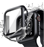 2PCS,Suitable for Apple Watch Protective Shell PC Tempered Membrane Shell Membrane Integrated Protective Cover