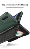 High-end Leather All-inclusive Cover with Card Package, S-Pen Holder and Stand For Samsung Z Fold3