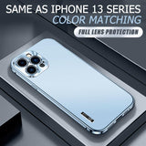 Full Alloy Magnetic Anti-drop With Lens Protection Primary Color Phone Case For iPhone 13 Series