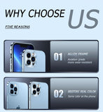 Full Alloy Magnetic Anti-drop With Lens Protection Primary Color Phone Case For iPhone 13 Series